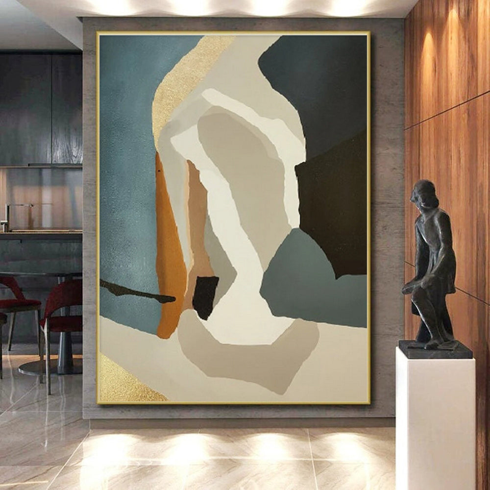 Unique Abstract Art Multicolor Geometric Abstract Composition Art HS376