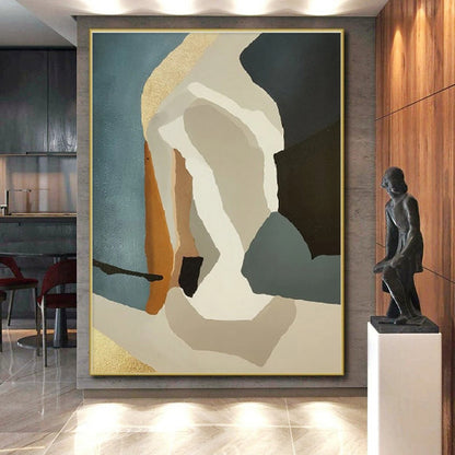 Unique Abstract Art Multicolor Geometric Abstract Composition Art HS376