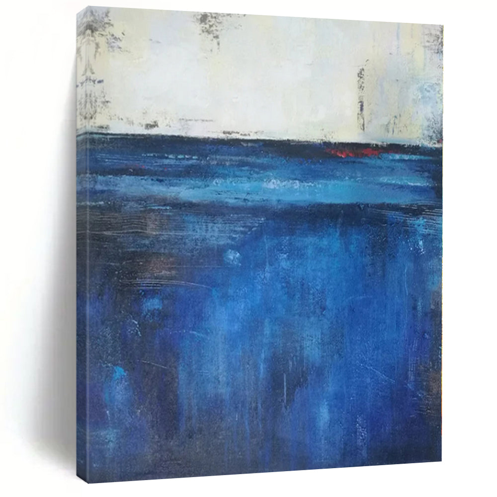 Acrylic Modern Art Paintings Blue Abstract Seaside Painting For Sale HS096