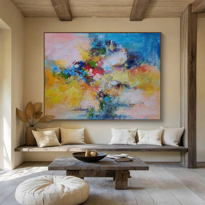 Multicolor Abstract Floral-Inspired Art For Sale WB402