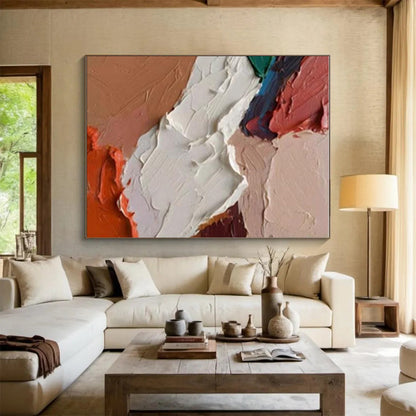 Hand Painted Art Multicolor Textured Abstract, Acrylic Modern Art Painting HS254
