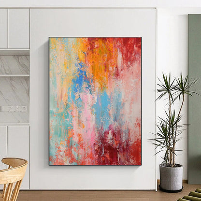 Hand Painted Art Multicolor Textured Abstract, Acrylic Modern Art Paintings HS283
