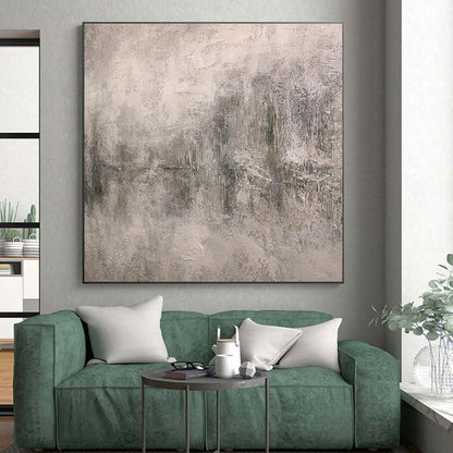 Handmade Art Gray Textured Abstract, Minimalist Canvas Art HS308