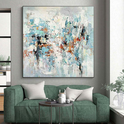 Modern Art Acrylic Multicolor Abstract Composition HS607