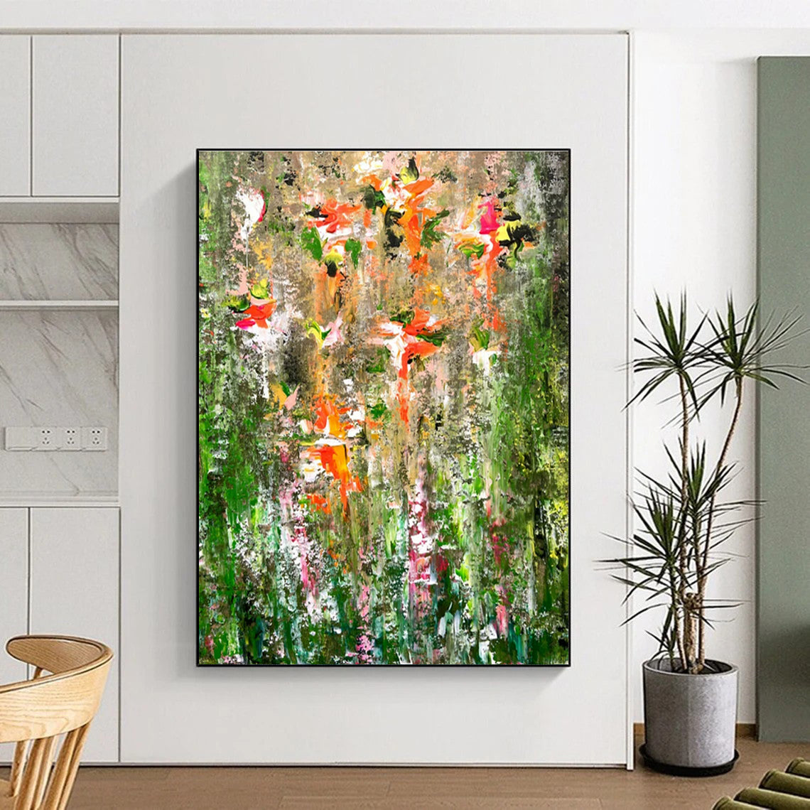 Cool Abstract Paintings Multicolor Floral Abstract Art HS731