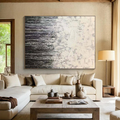 Cool Abstract Paintings with Black, White and Brown Colors, Abstract Geometric Theme HS498