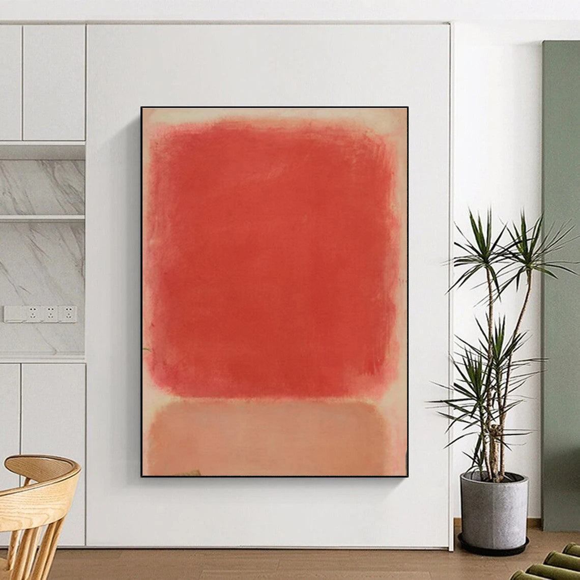 Minimalist Canvas Art Red Minimalist Abstract Painting HS610