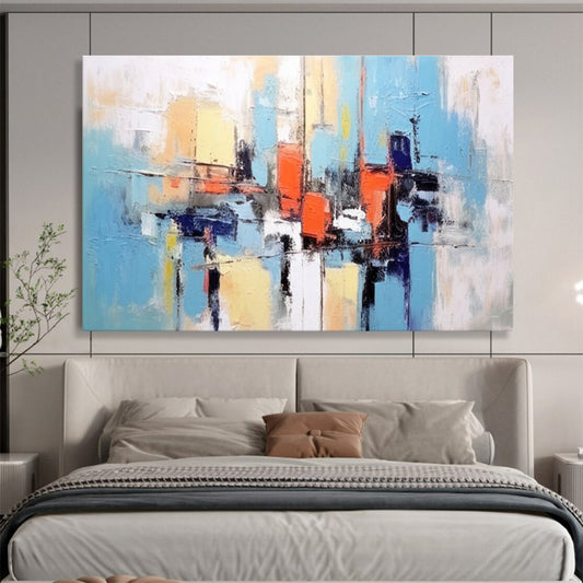 Oversized Canvas Art Multicolor Abstract Geometric Painting WB200