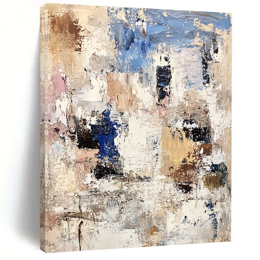 Large Contemporary Wall Art Multicolor Abstract Textured Painting For Sale HS147