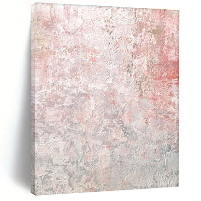 Hand-Painted Pink & Gray Textured Abstract, Acrylic Modern Art Painting HS291