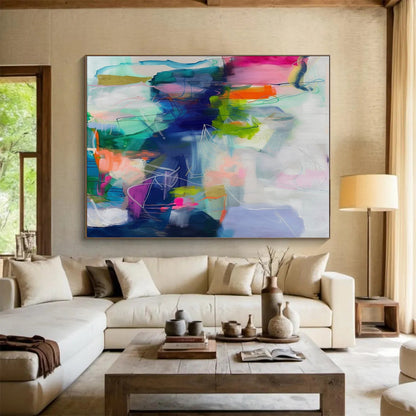 Cool Abstract Paintings Multicolor Dynamic Abstract Art HS715