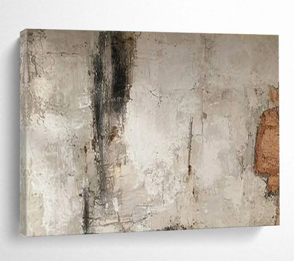 Gray, Brown Textured Abstract Art For Sale WB374