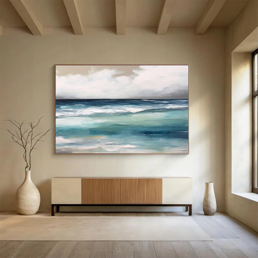 Huge Size Multicolor Abstract Seaside Painting WB197