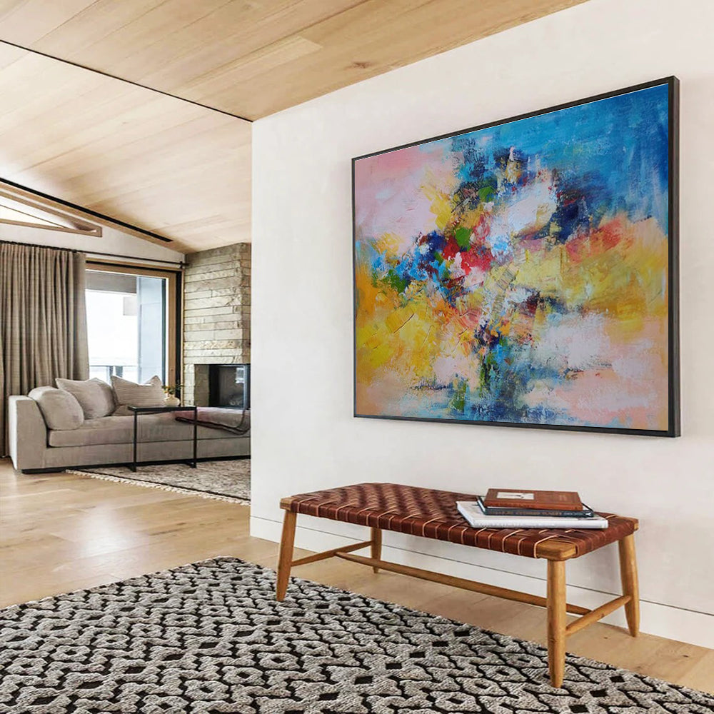 Multicolor Abstract Floral-Inspired Art For Sale WB402