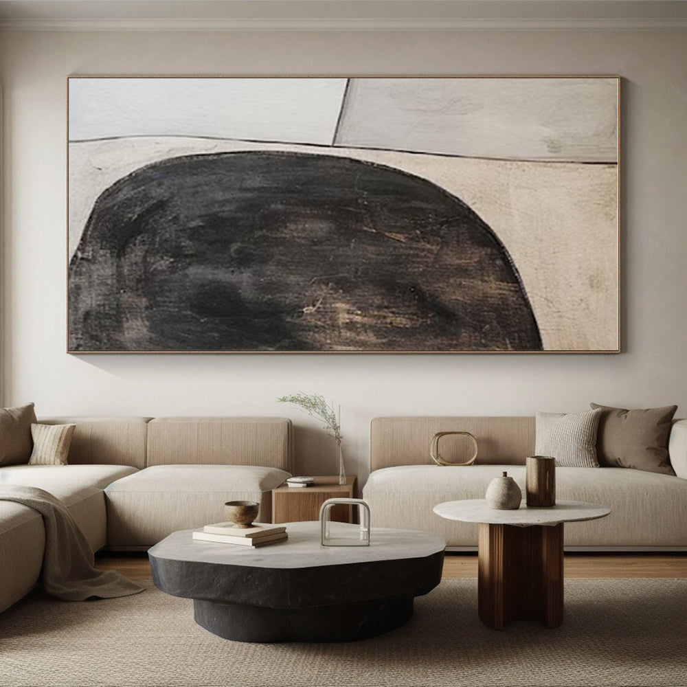 Unique Abstract Art Black and White Organic Abstract Art HS673