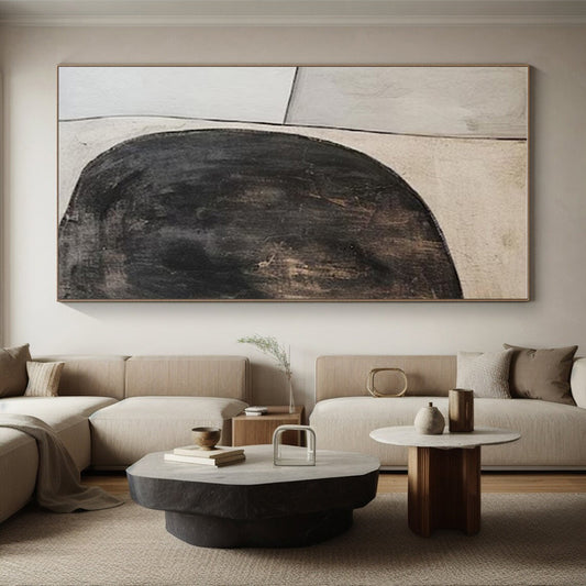 Unique Abstract Art Black and White Organic Abstract Art HS673