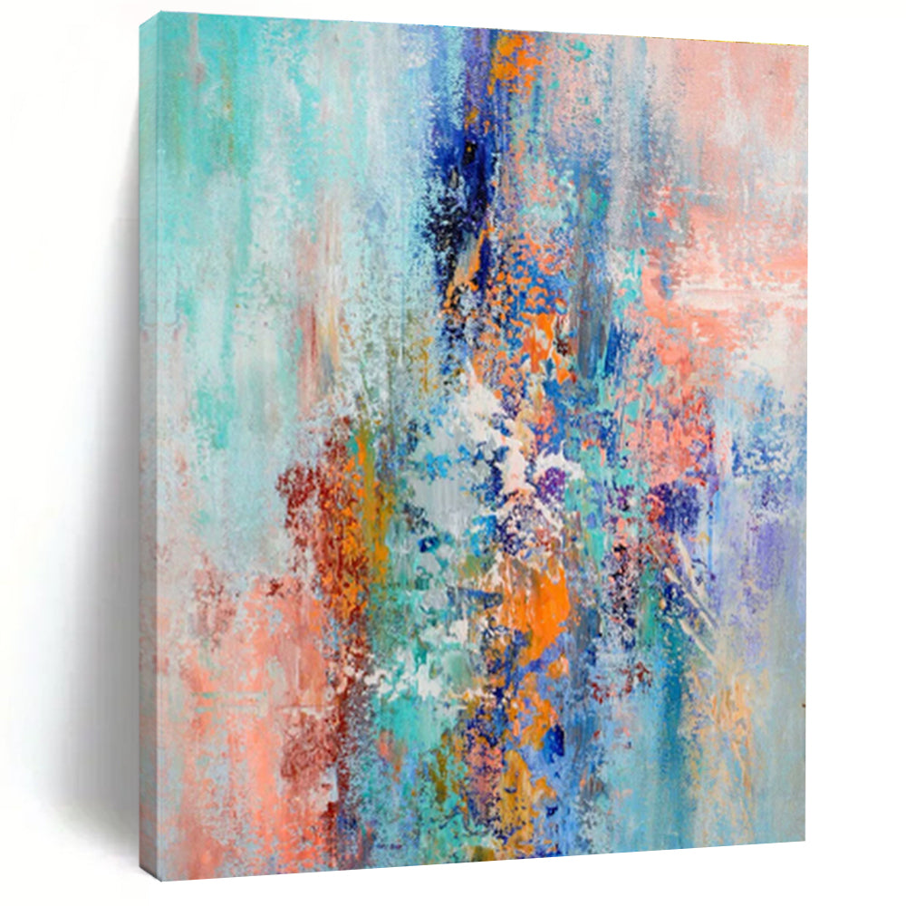 Hand Painted Art Multicolor Textured Abstract, Acrylic Modern Art Paintings HS279