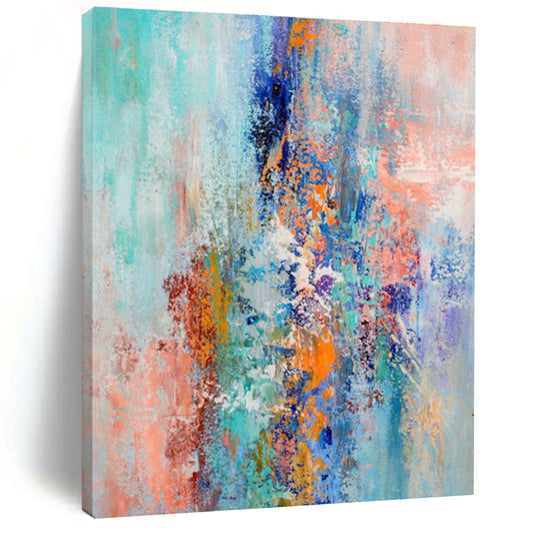Hand Painted Art Multicolor Textured Abstract, Acrylic Modern Art Paintings HS279
