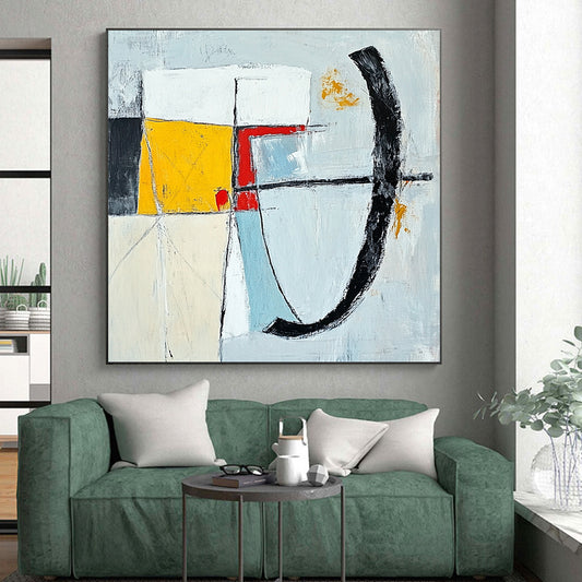 Large Size Multicolor Abstract Shape Painting For Sale HS128
