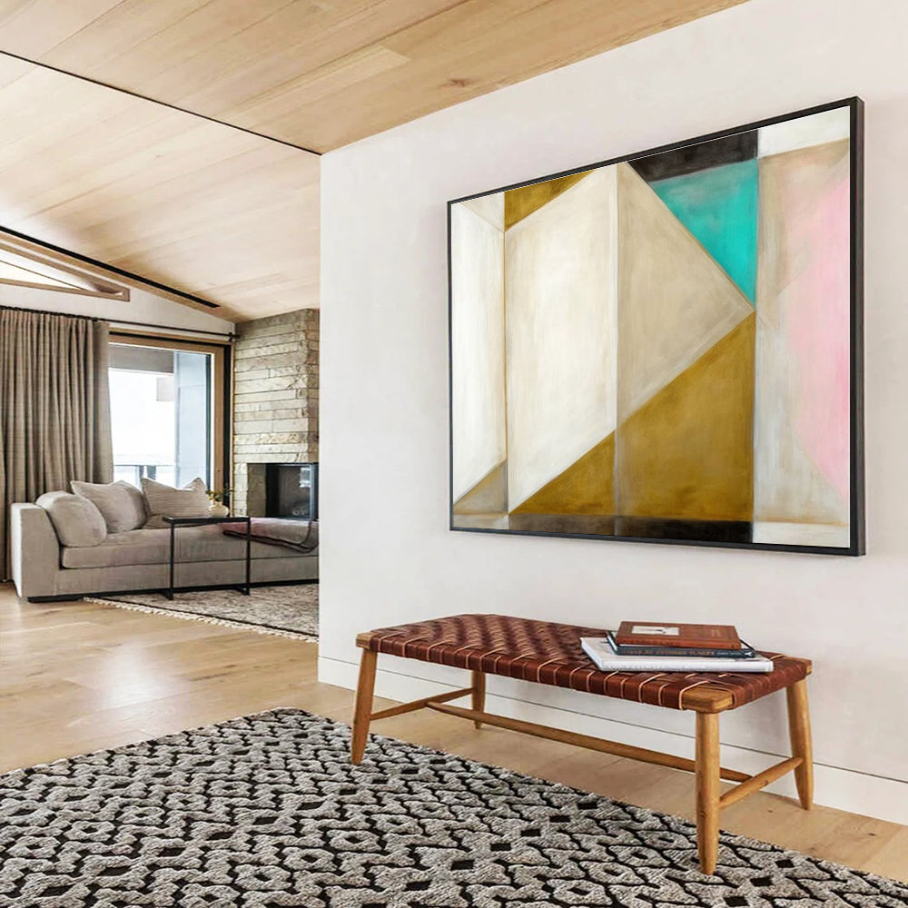 Big Size Multicolor Geometric Abstract Shapes Painting WB072