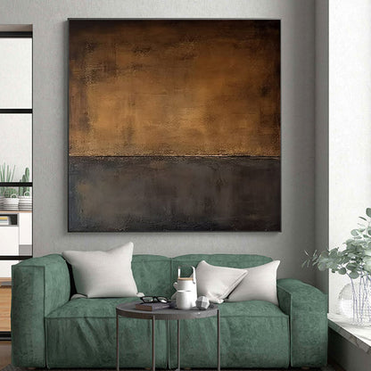 Cool Abstract Paintings Brown and Black Textured Abstract Art HS758