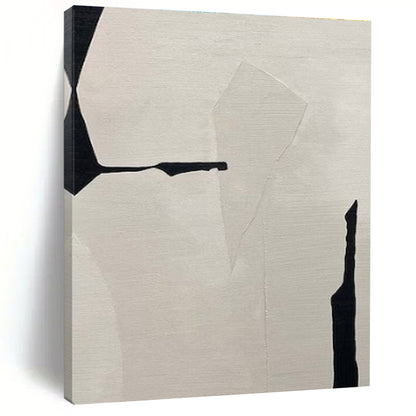 Minimalist Canvas Art Black and White Geometric Abstract Painting On Canvas HS794
