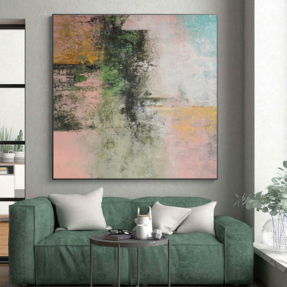 Handmade Art Multicolor Textured Abstract, Minimalist Canvas Art HS288