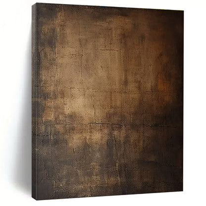 Minimalist Canvas Art Brown Textured Abstract Art HS623