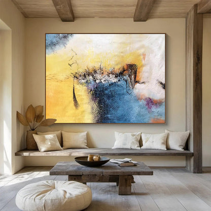 Oversized Canvas Art Multicolor Abstract Expressionist Painting WB219