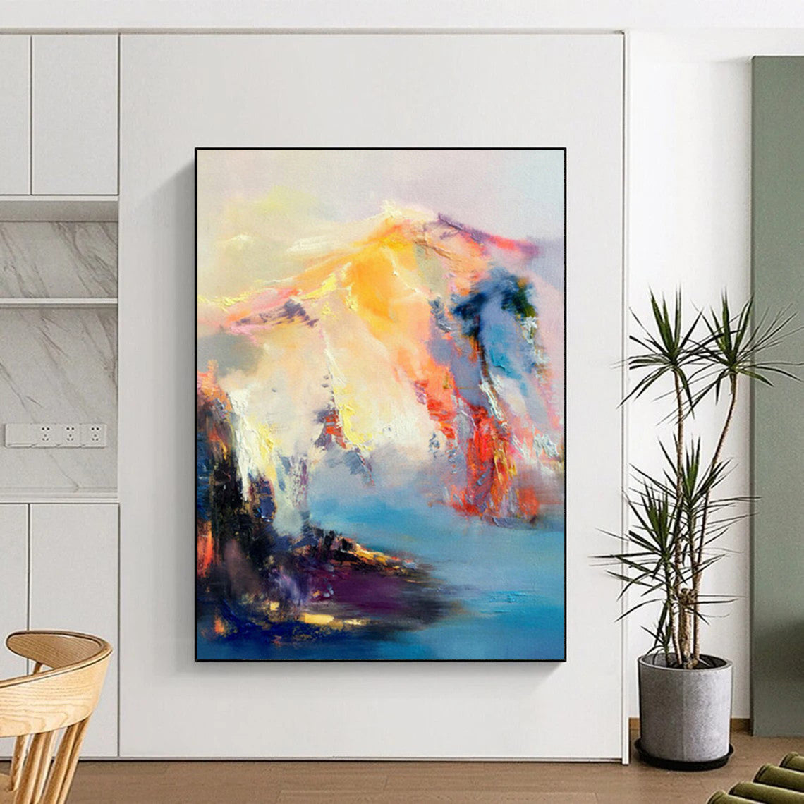 Multicolor Abstract Landscape Art For Living Room and Art Studio WS421