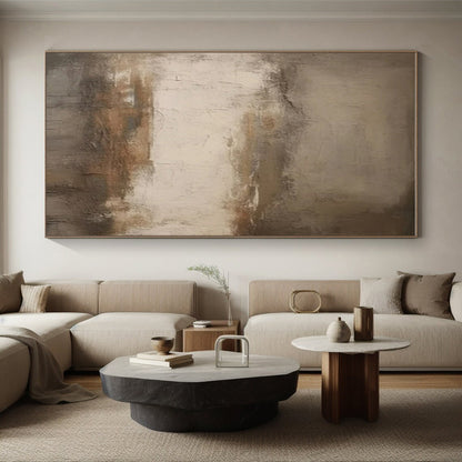 Earthy Toned Textured Abstract Painting HS565