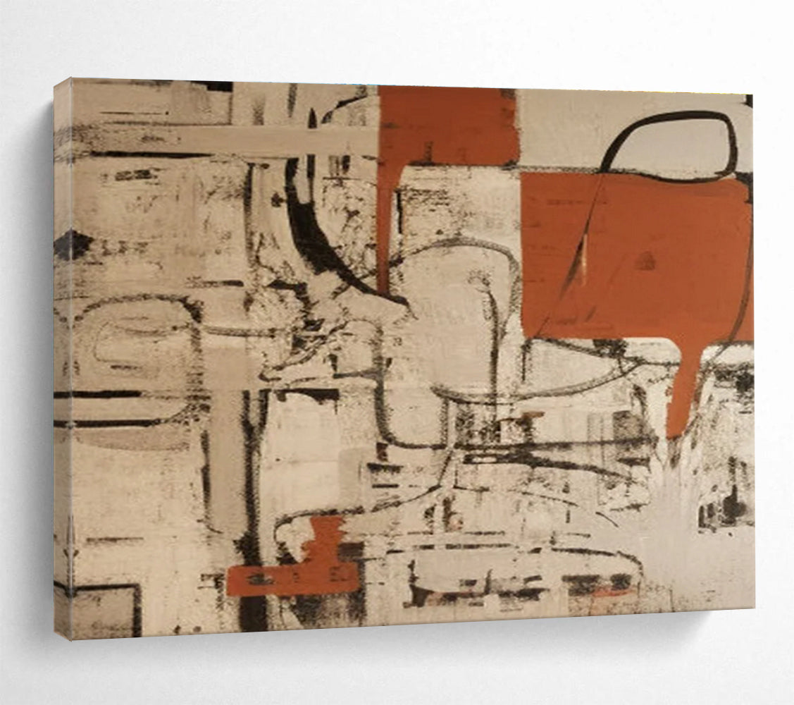 Big Size Multicolor Abstract Geometric Painting WB212