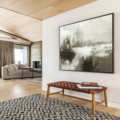 Gray, White Abstract Misty Landscape Art For Sale WB389