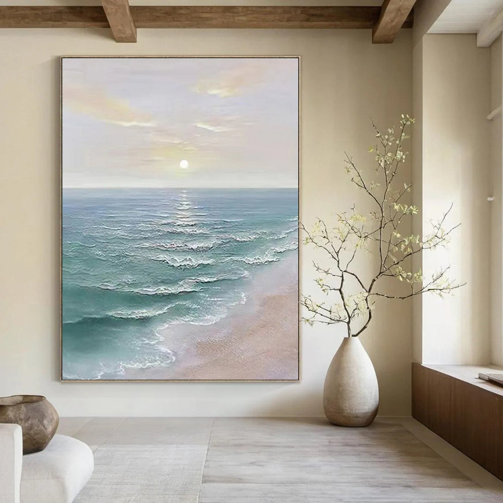 Multicolor Abstract Seascape Art For Living Room and Bedroom WS455