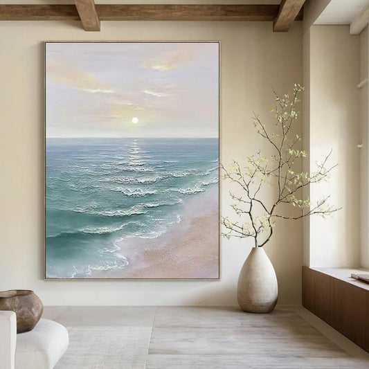Multicolor Abstract Seascape Art For Living Room and Bedroom WS455