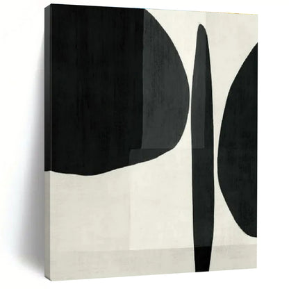 Minimalist Canvas Art Black and White Geometric Abstract Painting On Canvas HS781
