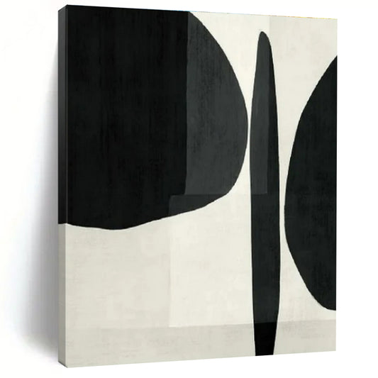 Minimalist Canvas Art Black and White Geometric Abstract Painting On Canvas HS781