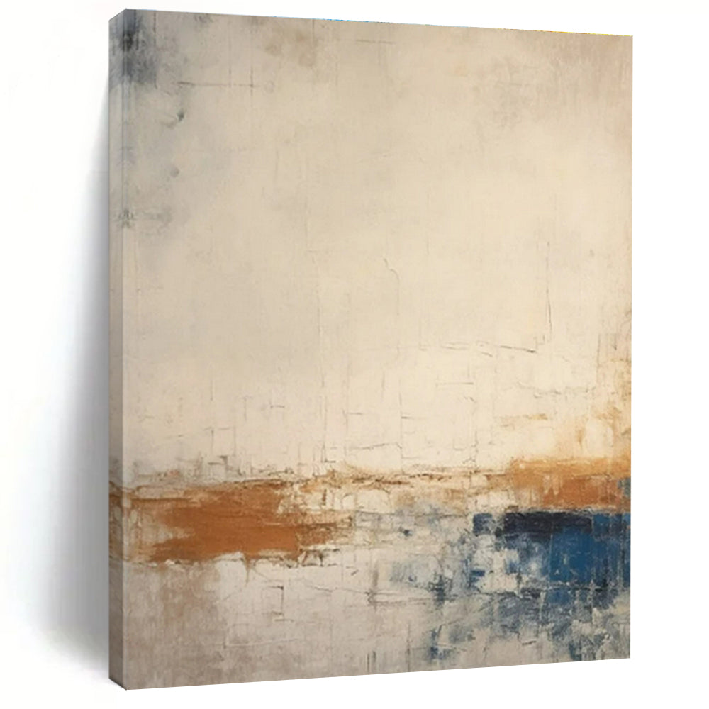 Acrylic Modern Art Paintings Beige, Brown, and Blue Textured Abstract Art HS754
