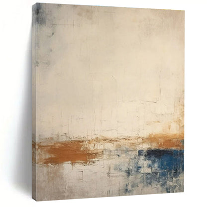 Acrylic Modern Art Paintings Beige, Brown, and Blue Textured Abstract Art HS754