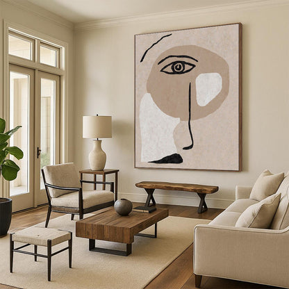 Unique Abstract Art Neutral Tones Figurative Abstract Art HS702