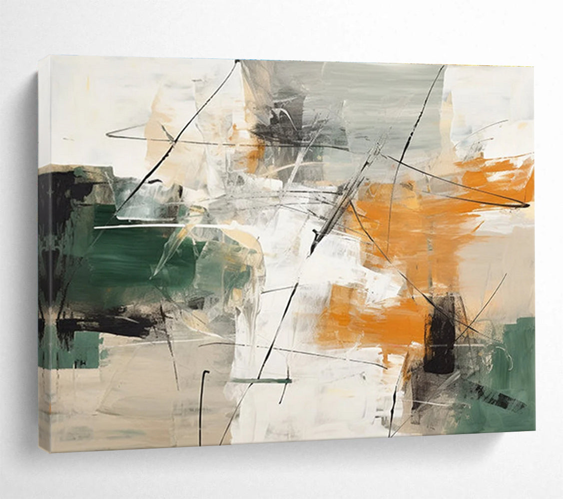 Extra Large Size Multicolor Abstract Expressionist Painting WB213