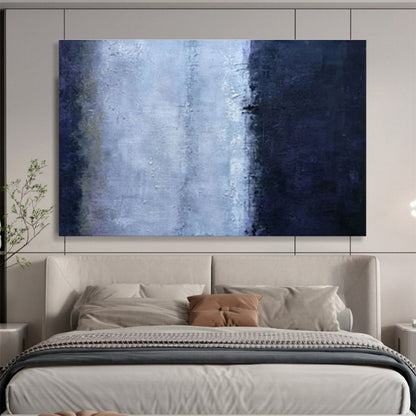 Hand Painted Art: Blue and Grey Textured Abstract Painting WB366