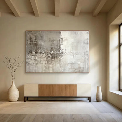 Big Size Gray Textured Abstract Art WB246