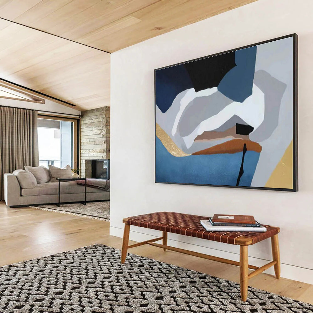 Large Size Multicolor Geometric Abstract Shapes Painting WB059