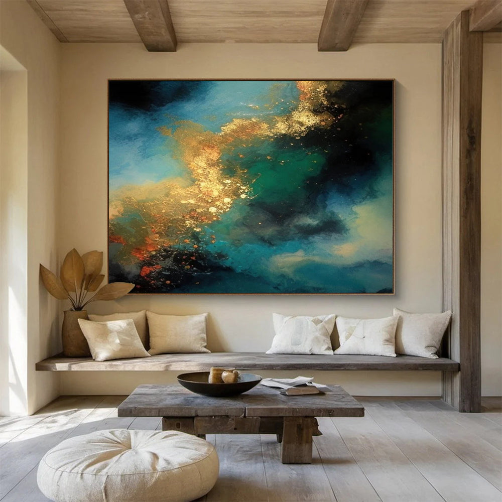 Huge Size Multicolor Abstract Cosmic Painting WB203