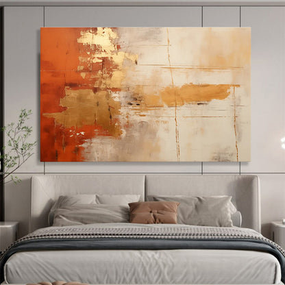 Big Size Multicolor Abstract Golden Painting WB209