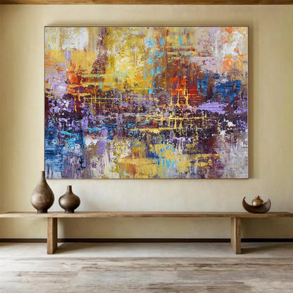 Big Size Multicolor Urban Abstract Reflection Painting WB052