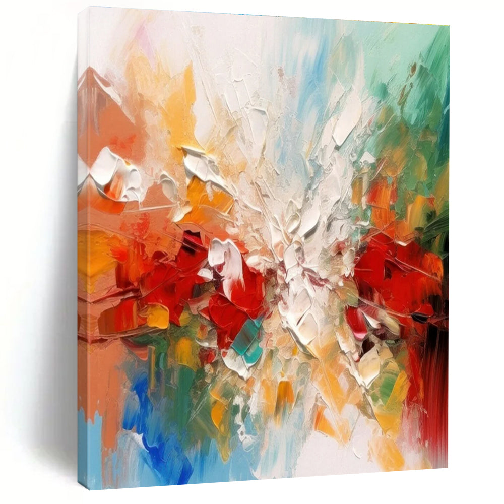 Multicolor Abstract Textured Art For Living Room and Art Studio WS445