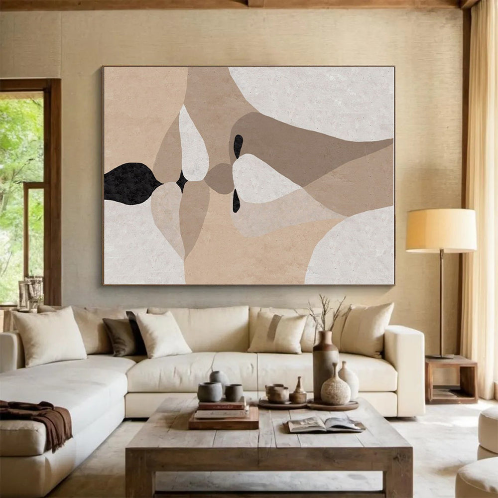 Unique Abstract Art Neutral Tones Figurative Abstract Art HS709