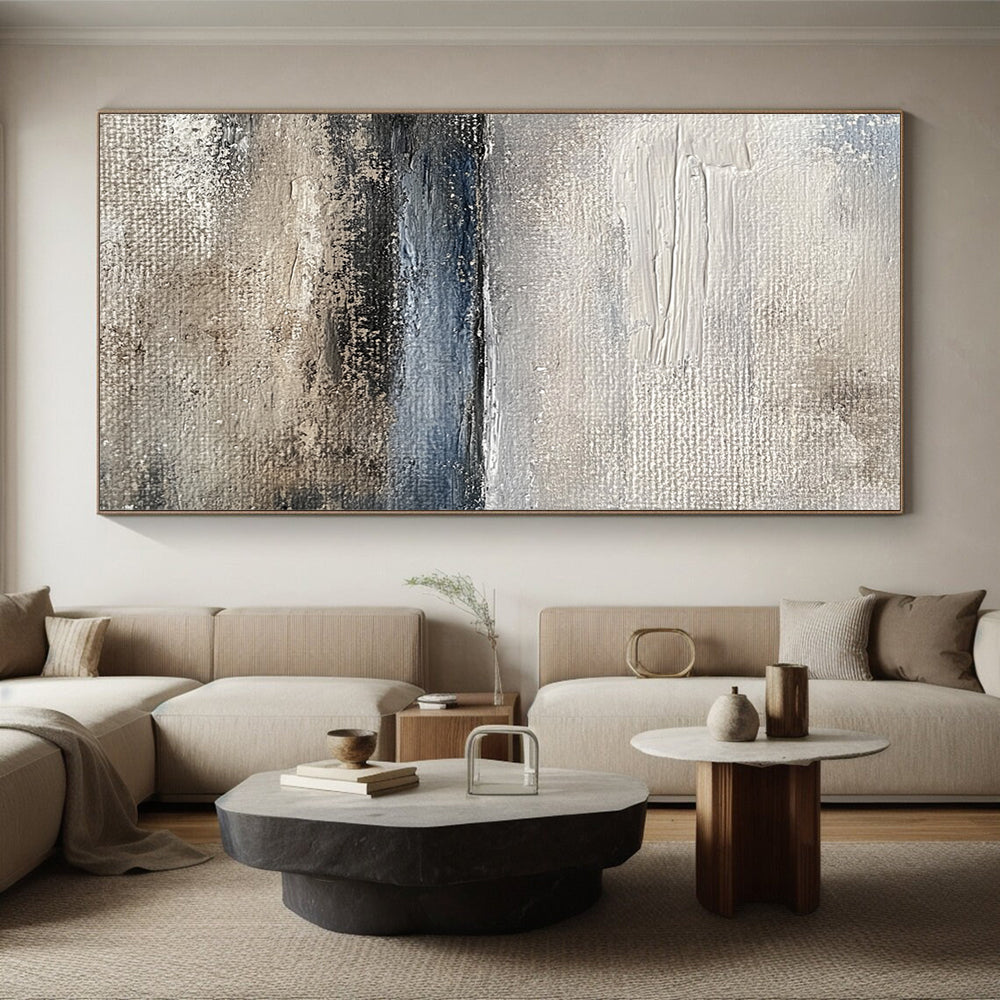 Hand-Painted Neutral Tones Seaside Abstract Art HS171